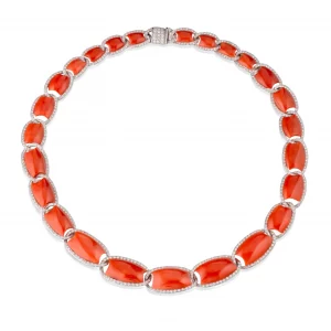 Collana corallo rosso contorni