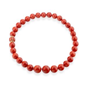 Collana corallo rosso scuro