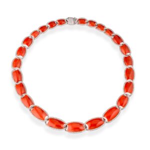 Collana corallo rosso contorni